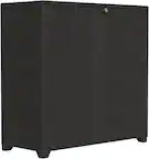 Front. Yardgrace - Weatherproof Storage Cabinet - Horizontal Outdoor Shed Tucks Under Fences for Patios/Backyards-No shelves - black.