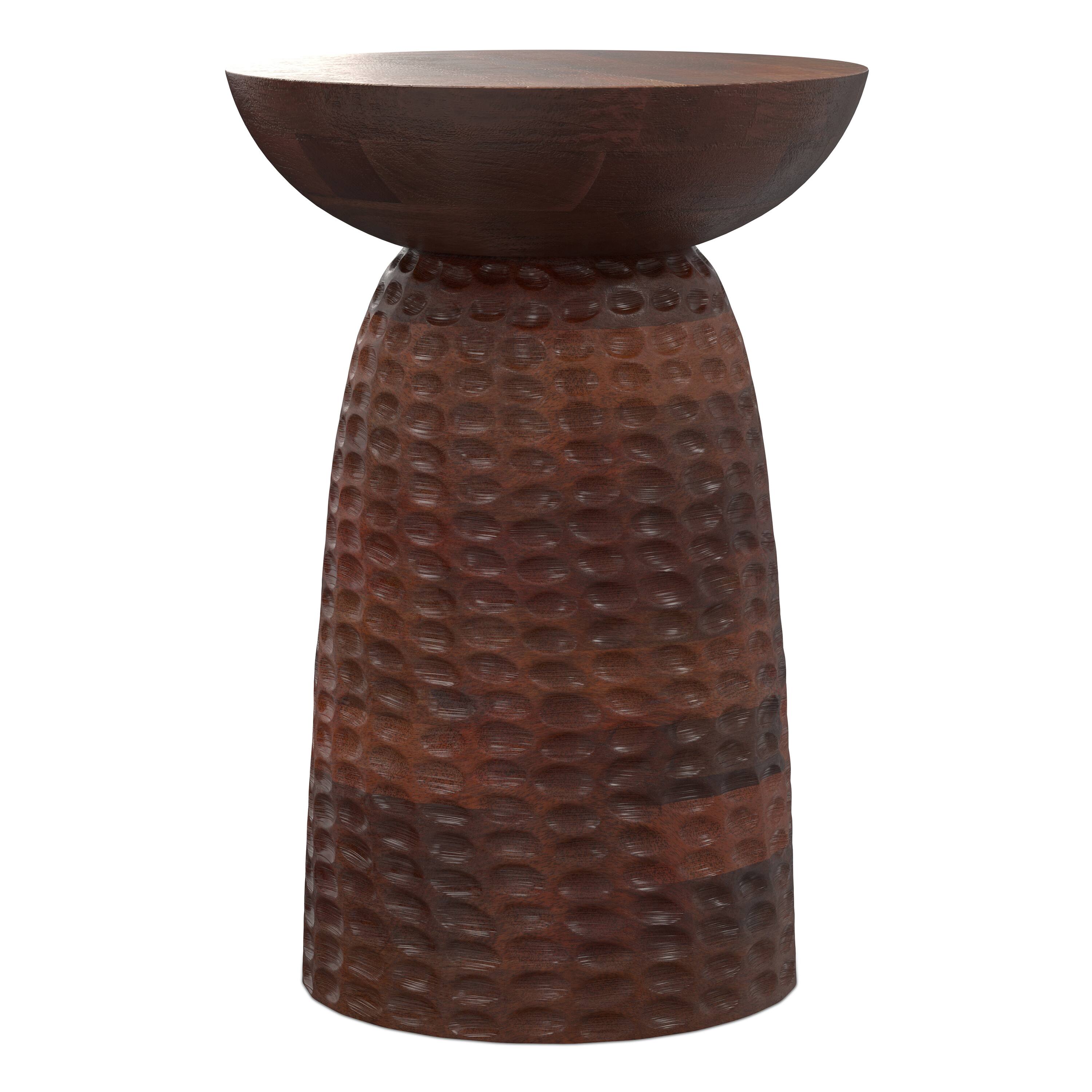 Alt View 5. Simpli Home - Boyd 16 inch Wide Solid Mango Contemporary Tall Accent Table in Warm Dark Brown, Assembled - Warm Dark Brown.