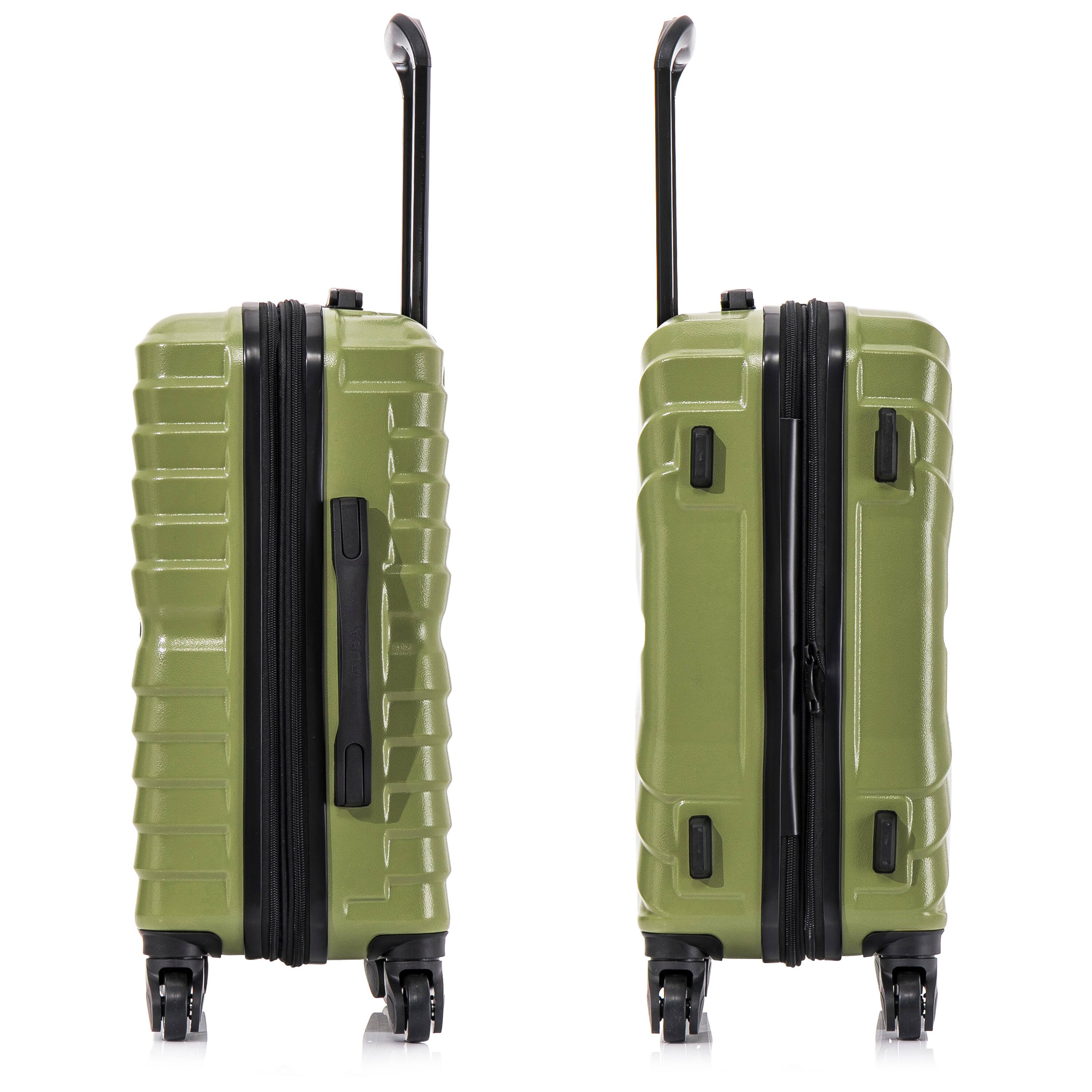 Alt View 3. InUSA - Aurum lightweight hardside spinner luggage 20" carry-on - GREEN.