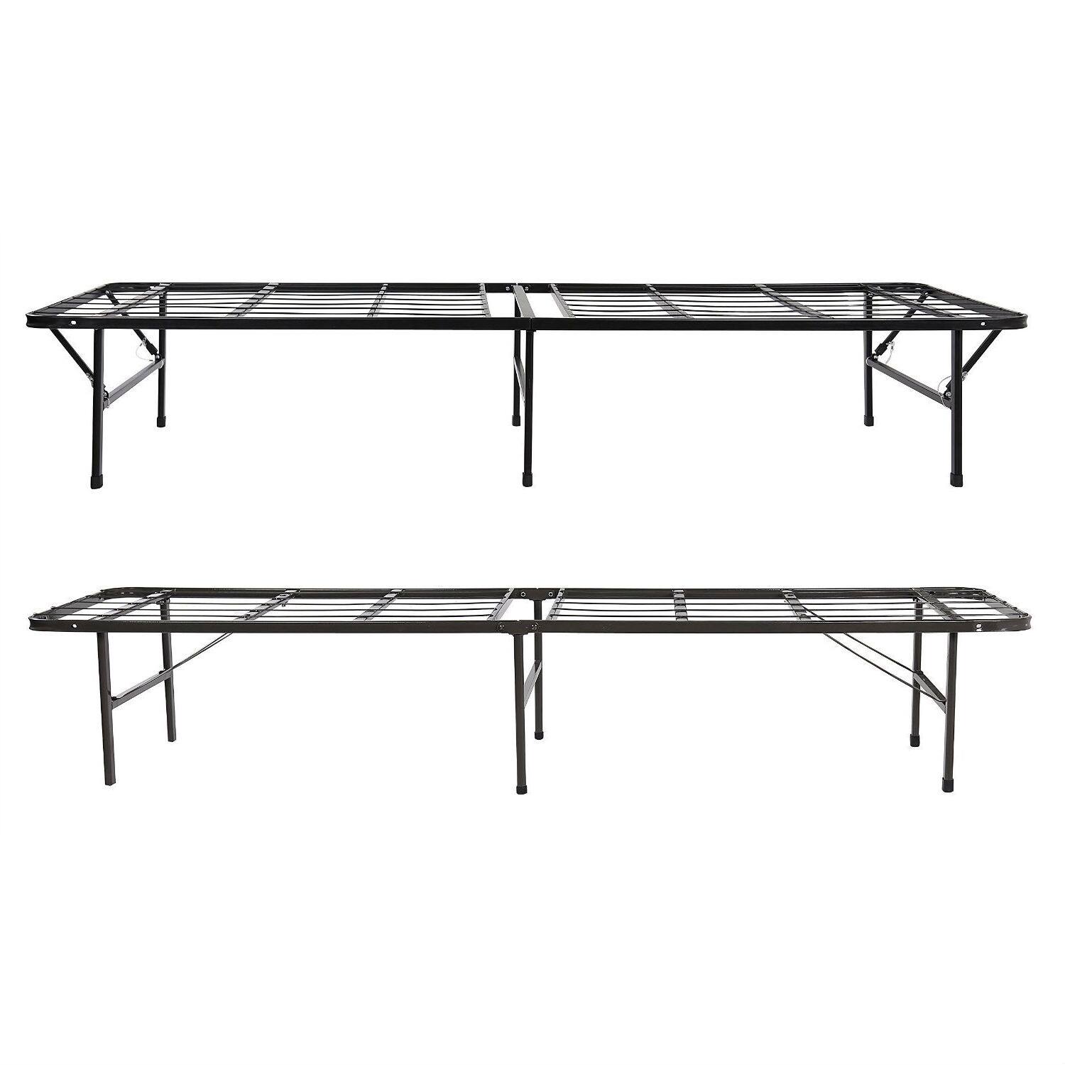 Back. Hivvago - Hivvago Queen size Metal Platform Bed Frame - Black.