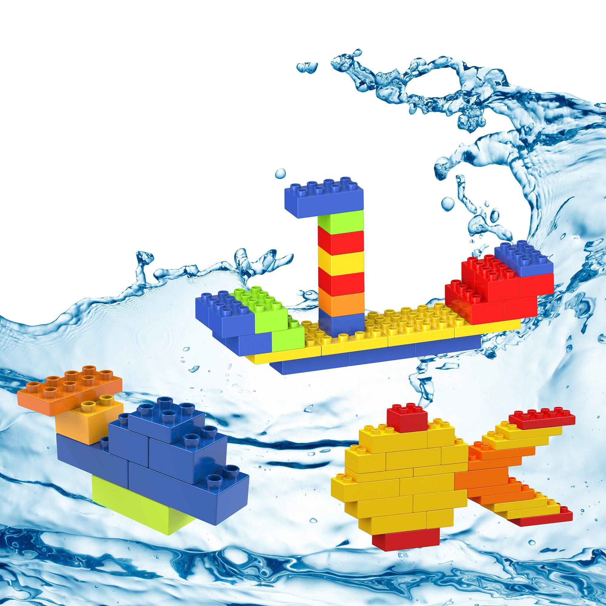 Alt View 4. PicassoTiles - PICASSO-TILES 100PCS Large Construction Brick Building Blocks, STEM Bricks Toy Set, Learning Education Playset for Kids.