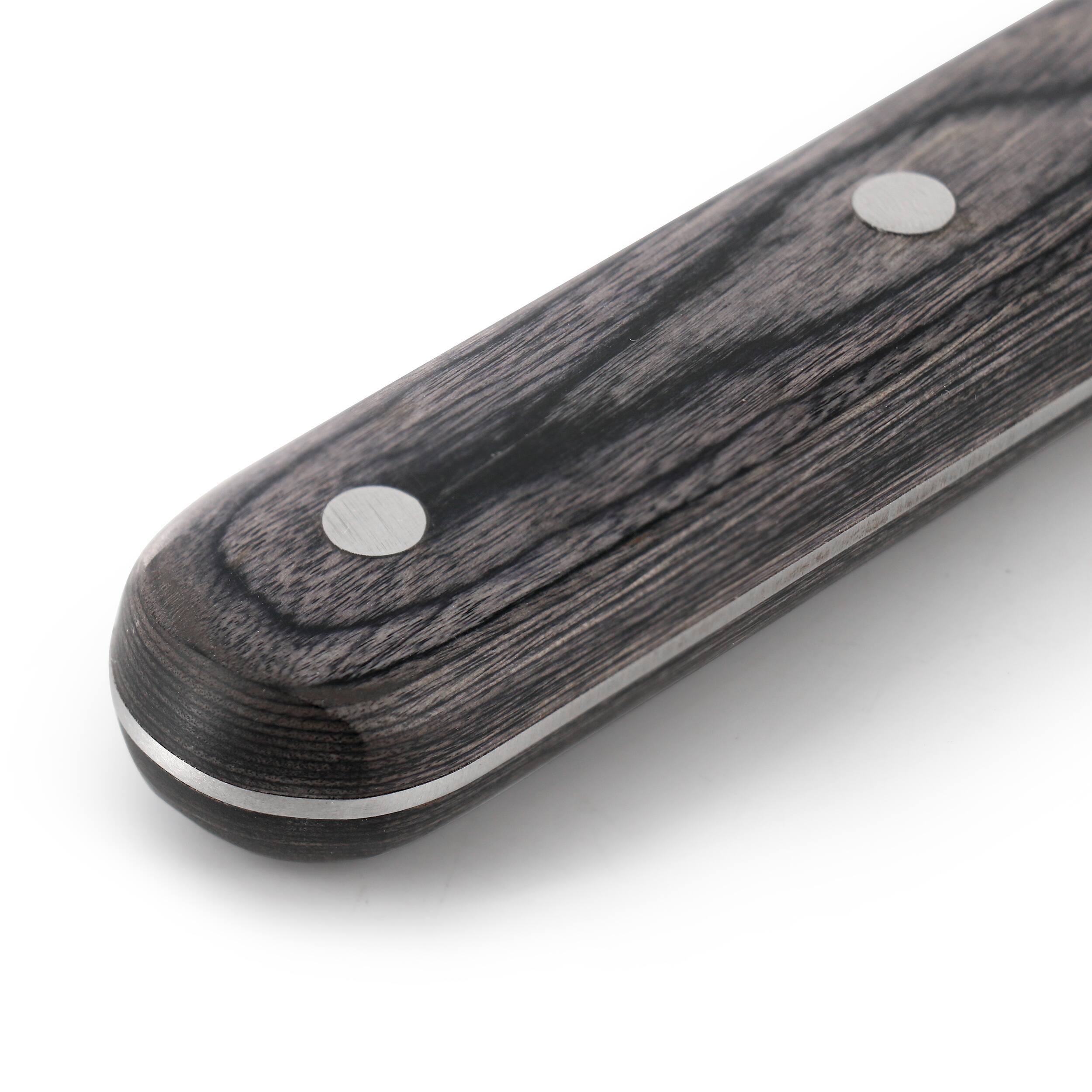 Alt View 3. Martha Stewart - Martha Stewart Everyday 8 Inch Stainless Steel Chef Knife in Dark Gray with Wood Handle - Dark Gray.