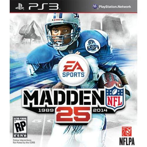 PS3  
PlayStation.Network  
EA SPORTS  
MADDEN NFL 1989 2014  
RATING PENDING  
RP  
CONTAINS ONLINE INTERACTIONS NOT RATED BY THE ESRB  
NFLPA - E (Everyone)