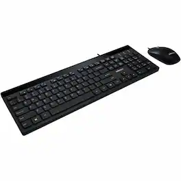 Adesso - AKB-140CB Keyboard & Mouse - USB Membrane/Scissor Cable Keyboard - 104 Key - English (US) - USB Cable Mouse - Unknown