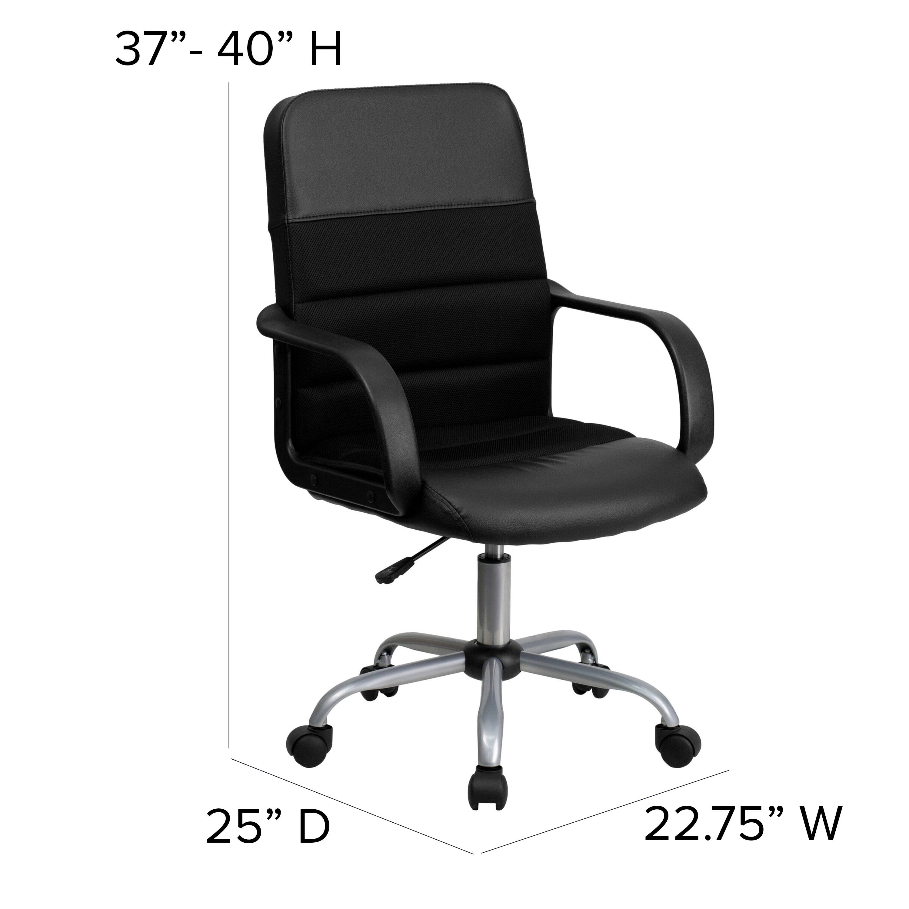 37"- 40" H  
25" D  
22.75" W