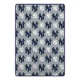 Pegasus - New York Yankees 66" x 95" Oversized Logo Roll Ultra Cozy Blanket - Multicolor