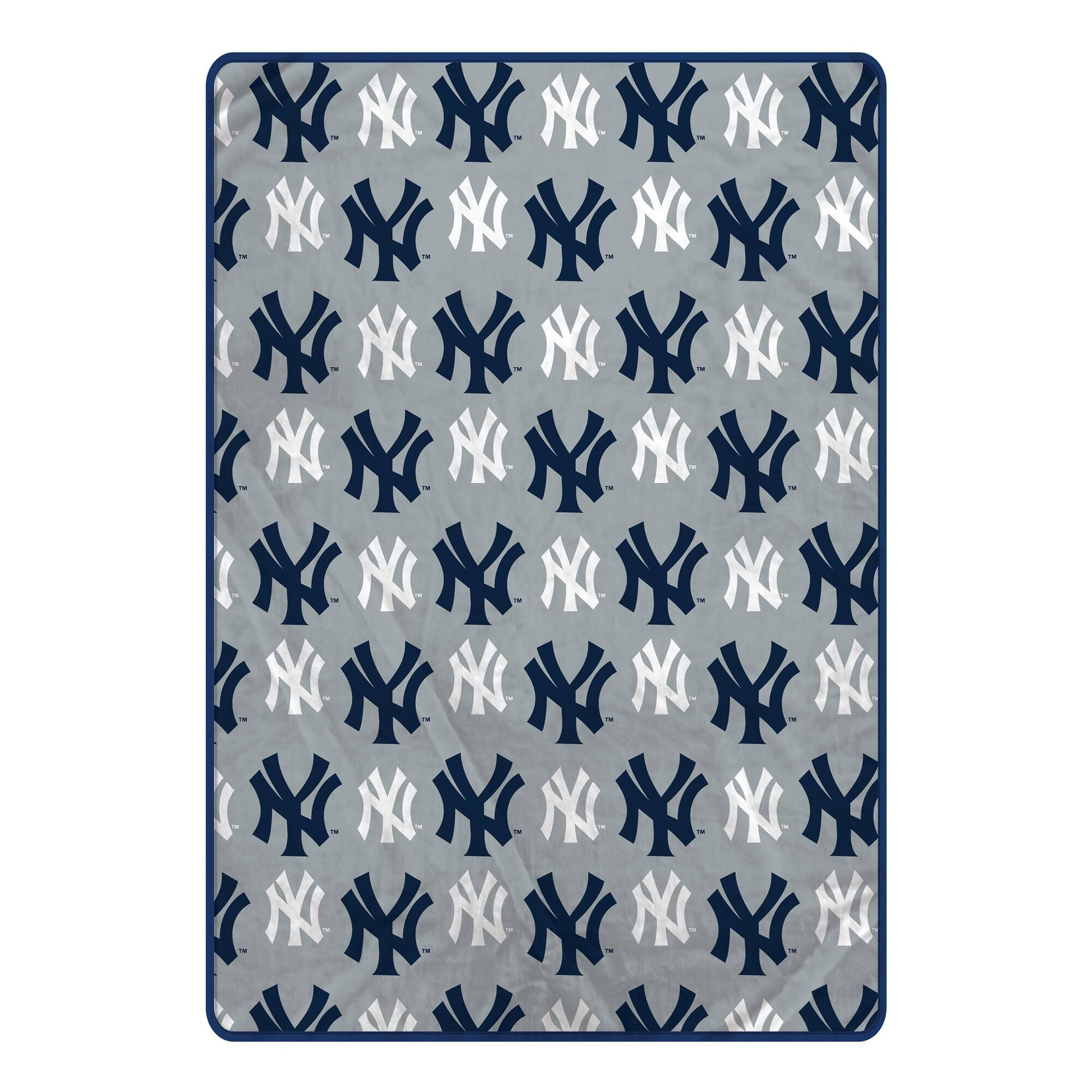 Pegasus - New York Yankees 66" x 95" Oversized Logo Roll Ultra Cozy Blanket - Multicolor