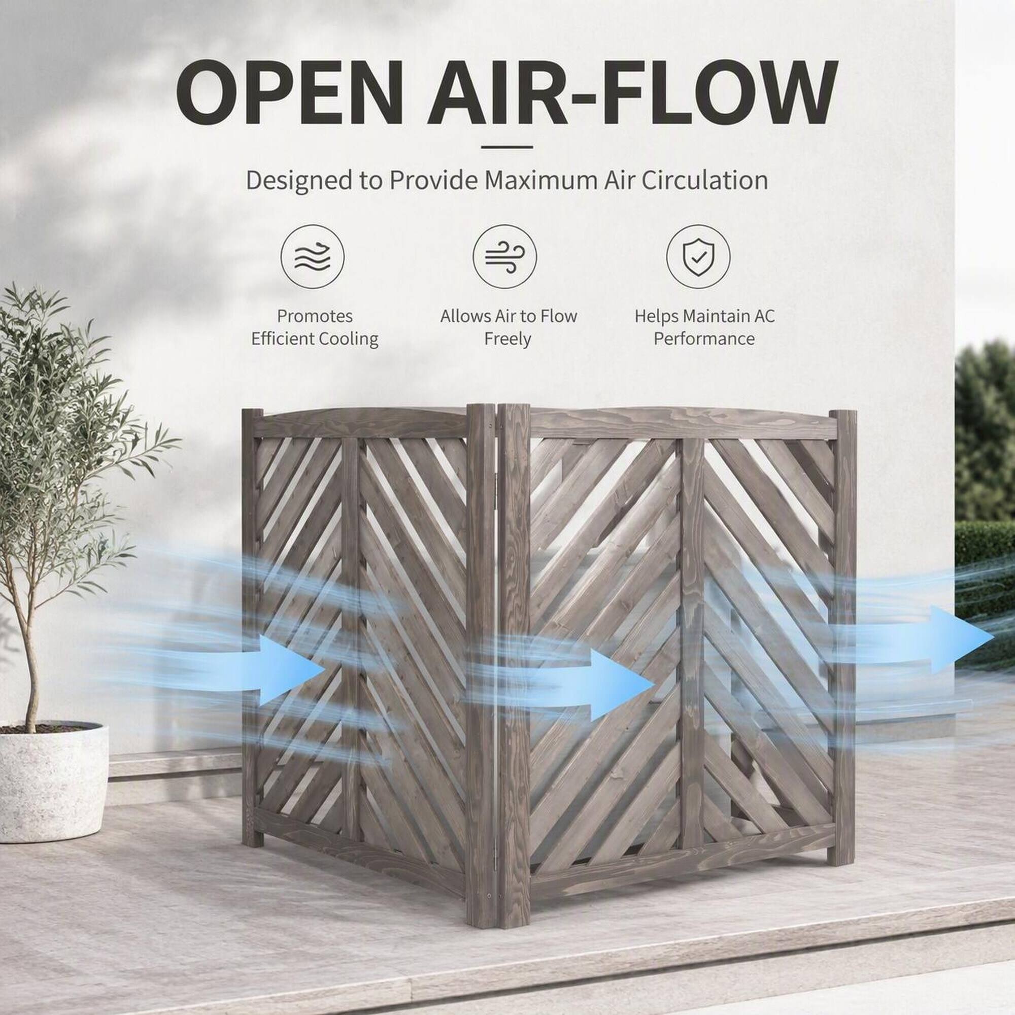 OPEN AIR-FLOW  
Designed to Provide Maximum Air Circulation

- Promotes Efficient Cooling
- Allows Air to Flow Freely
- Helps Maintain AC Performance