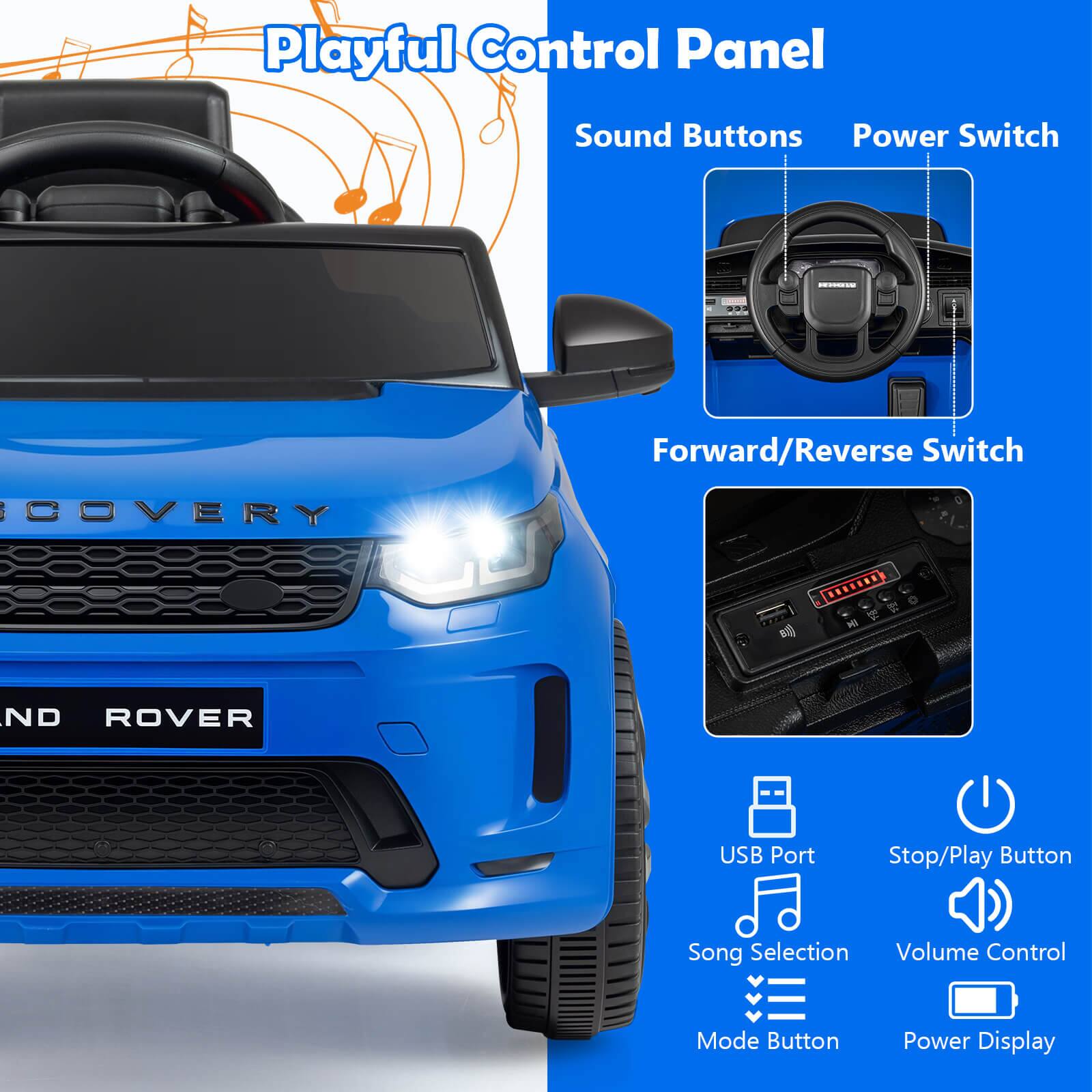 Playful Control Panel

- Sound Buttons
- Power Switch
- Forward/Reverse Switch
- USB Port
- Stop/Play Button
- Song Selection
- Volume Control
- Mode Button
- Power Display