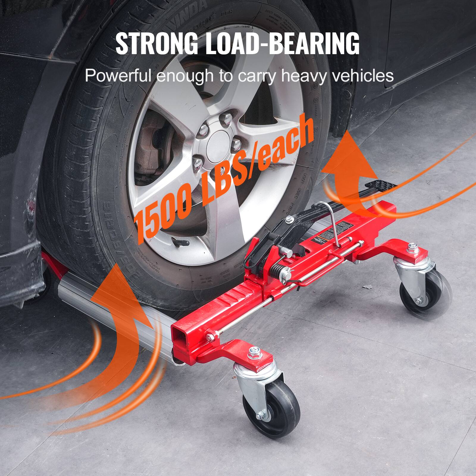 STRONG LOAD-BEARING  
Powerful enough to carry heavy vehicles  
1500 LBS/each