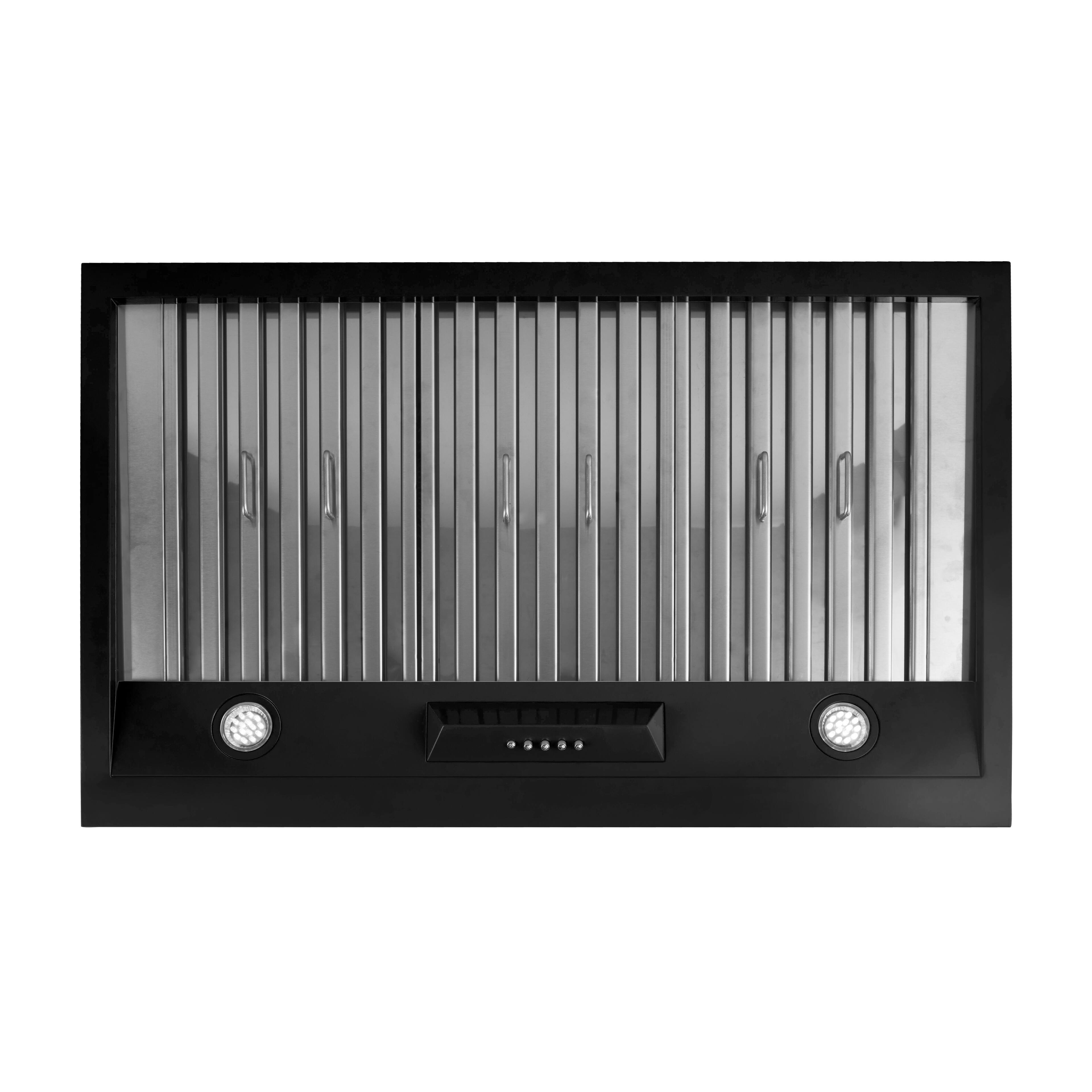 Alt View 12. Unique Appliances - Classic Retro 36" 700 CFM Ducted Under Cabinet Range Hood with LED Lighting - Midnight Black.