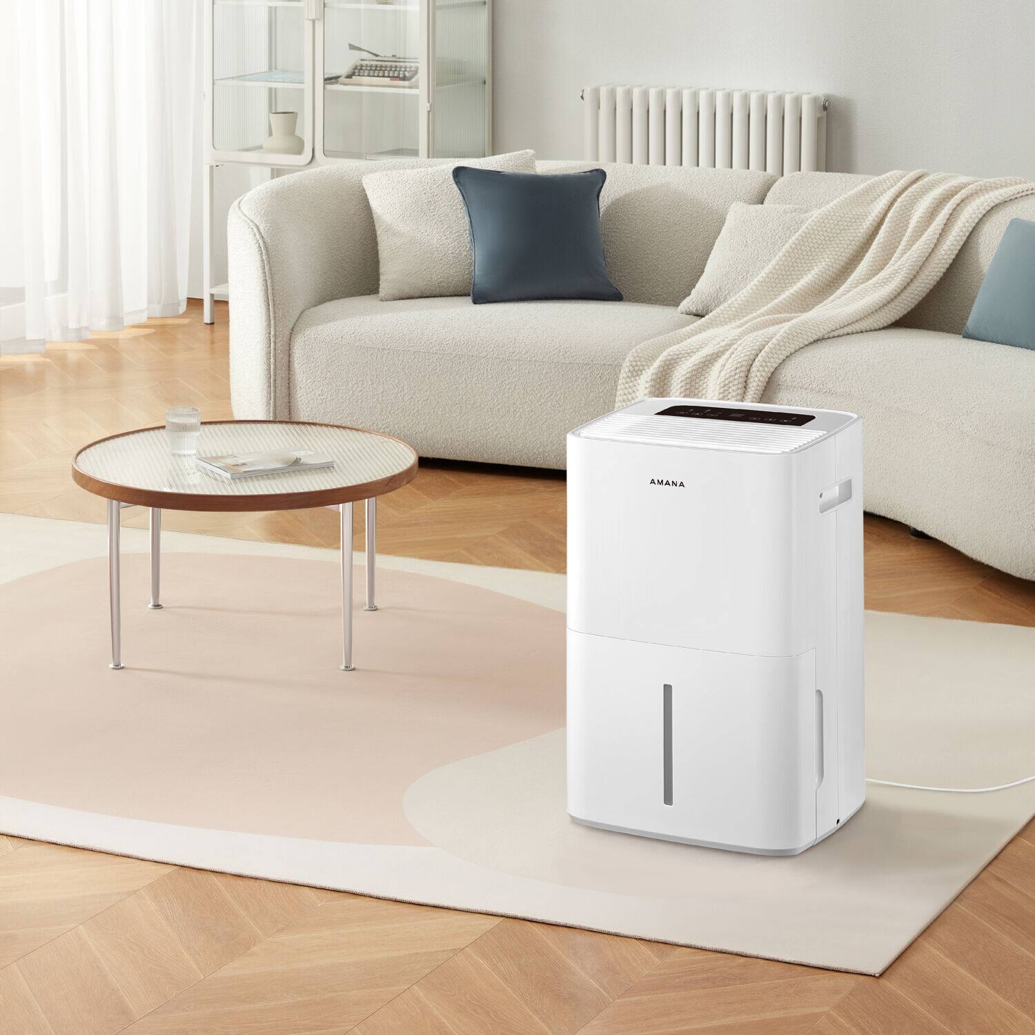 Alt View 13. Amana - 50-Pint 8.1 Quart Bucket Capacity Portable Dehumidifier - White.