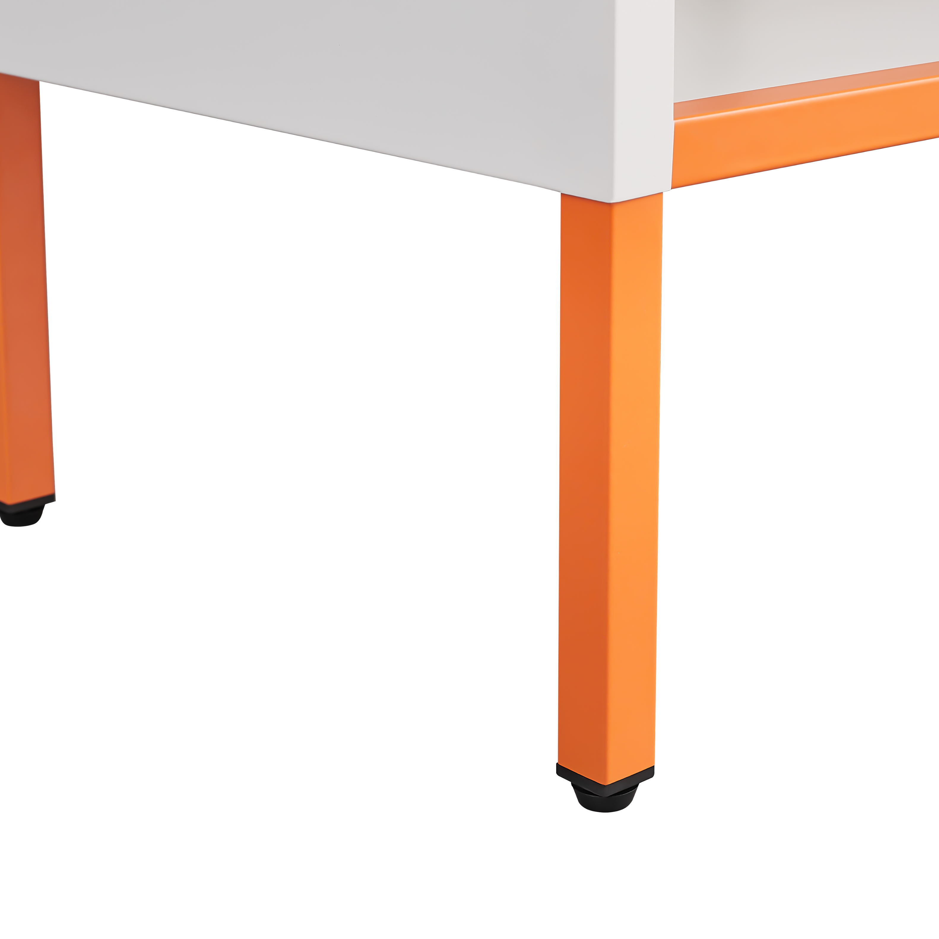 Alt View 6. GOODSILO - Grid Double Door Shoe Cabinet with Adjustable Shelves & Elevated Base - White.