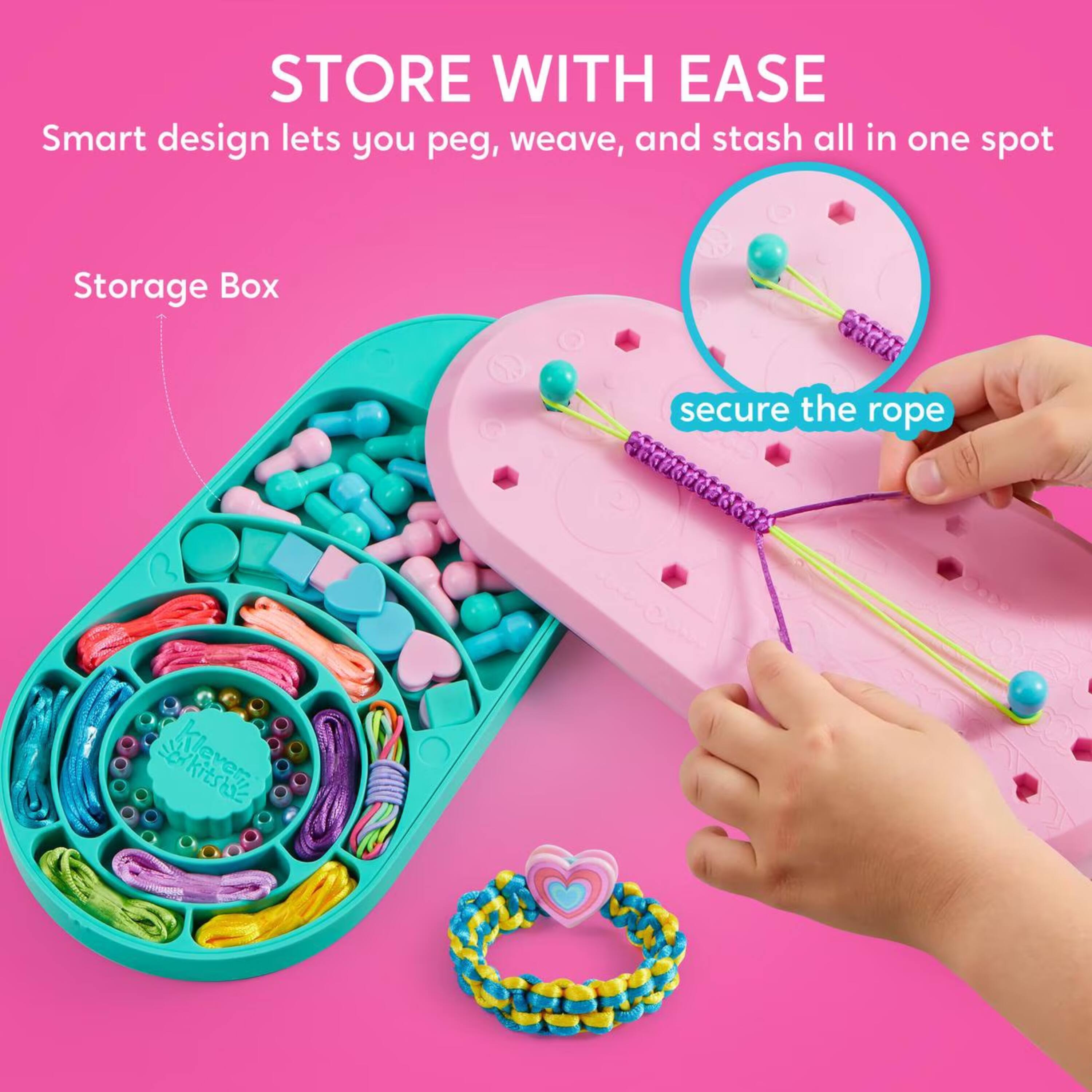 STORE WITH EASE  
Smart design lets you peg, weave, and stash all in one spot  

Storage Box  
secure the rope