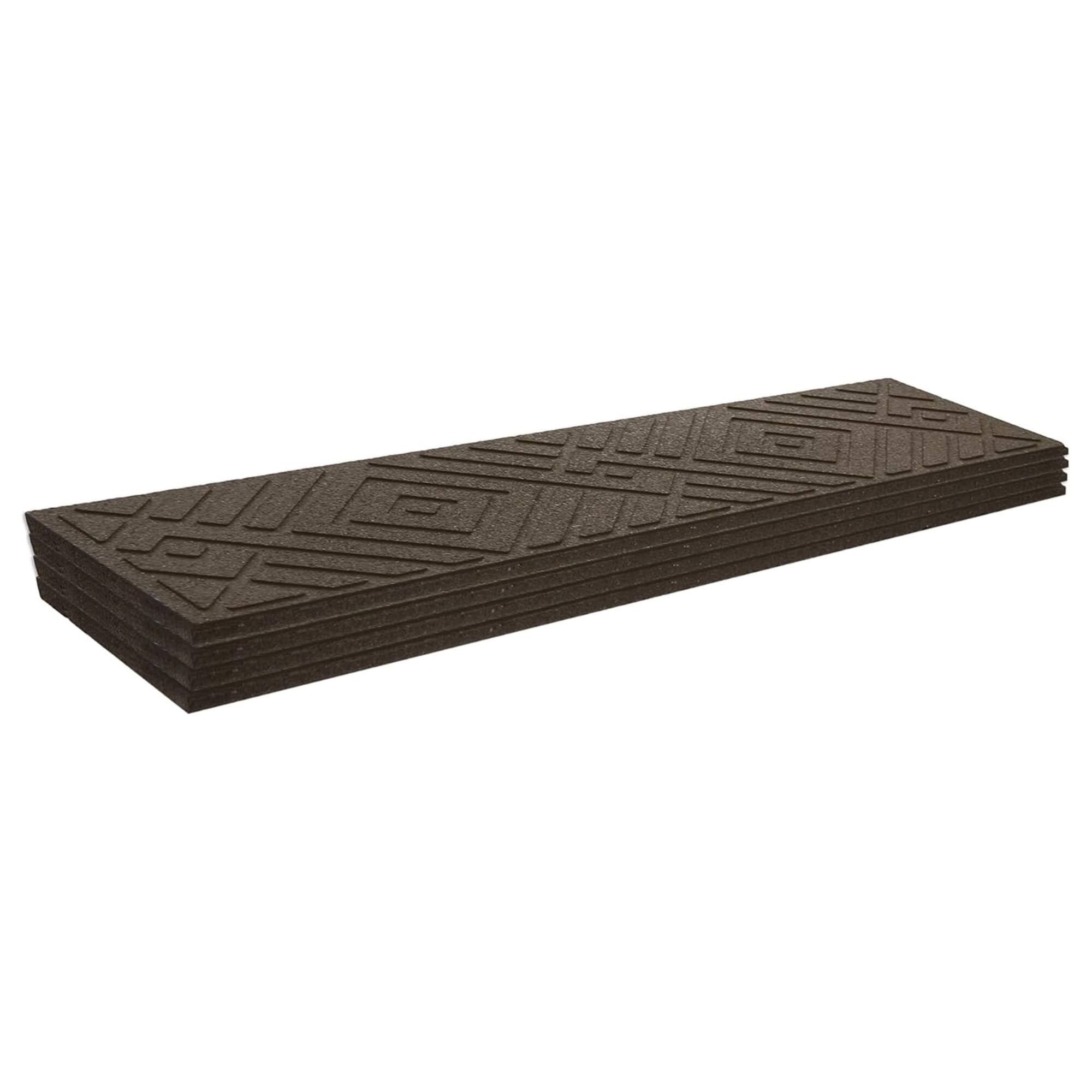 Alt View 8. Tierra Verde - TierraVerde 4 Pack 10"x36" Diamond Weave Stair Tread Decorative Panels, Brown - Brown.