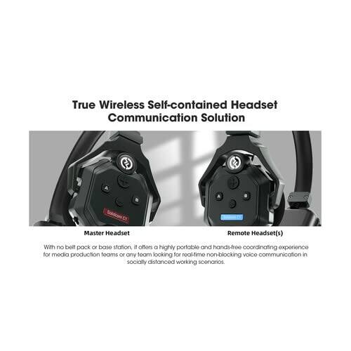 True Wireless Self-contained Headset Communication Solution

Solidcom C1

Master Headset Remote Headset(s)

With no belt pack or base station, it offers a highly portable and hands-free coordinating experience for media production teams or any team looking for real-time non-blocking voice communication in socially distanced working scenarios.