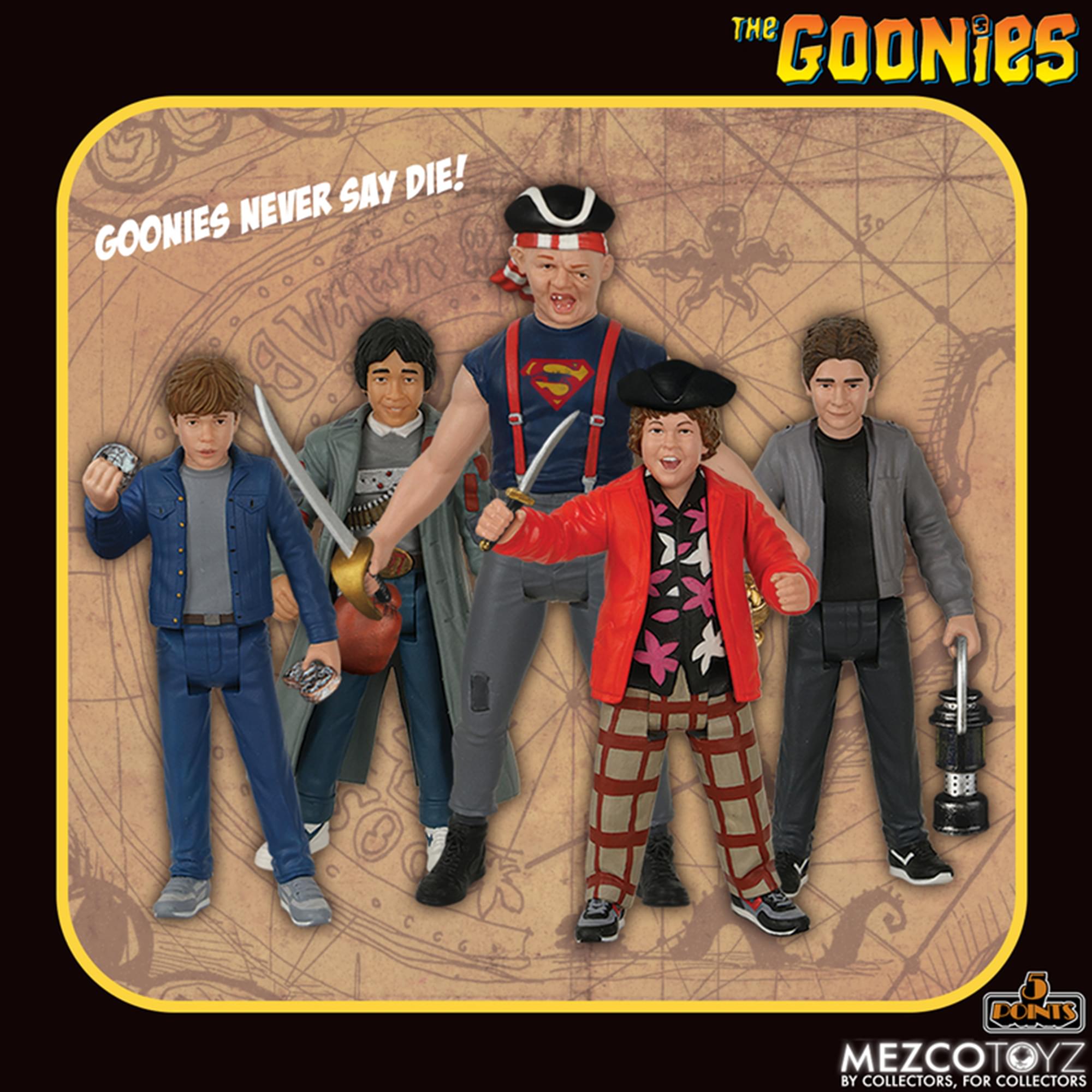 GOONIES NEVER SAY DIE!  
GOONIES NEVER SAY DIE!  
GOONIES 5  
MEZCOTOYZ BY COLLECTORS, FOR COLLECTORS