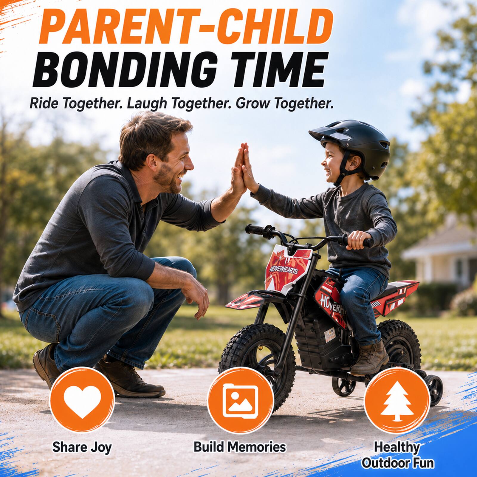 PARENT-CHILD BONDING TIME  
Ride Together. Laugh Together. Grow Together.  

HOVERHEARTS HOVERRY  

Share Joy  
Build Memories  
Healthy Outdoor Fun