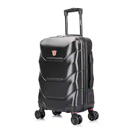 DUKAP - Zonix Lightweight Hardside Spinner Luggage 20" carry-on - Black