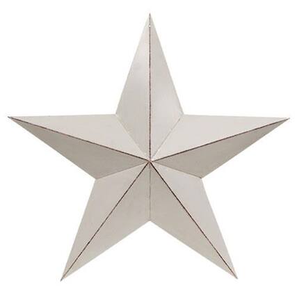 Front. BreeBe - Antique White Barn Star 24" - White.