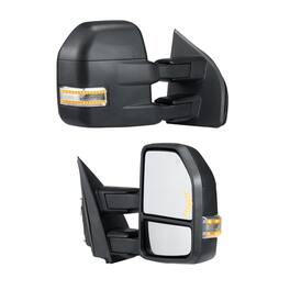 VEVOR - Towing Mirrors, Left & Right Pair Set for 2015-2018 Ford F150, Power Heated with Signal Light & Puddle Light - Black