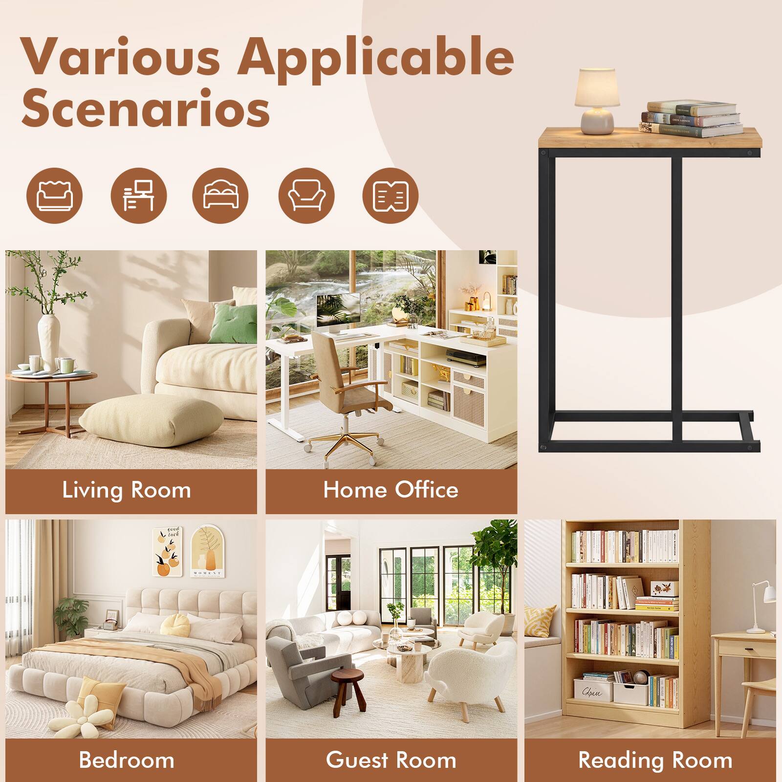 Various Applicable Scenarios

- Living Room
- Home Office
- Bedroom
- Guest Room
- Reading Room