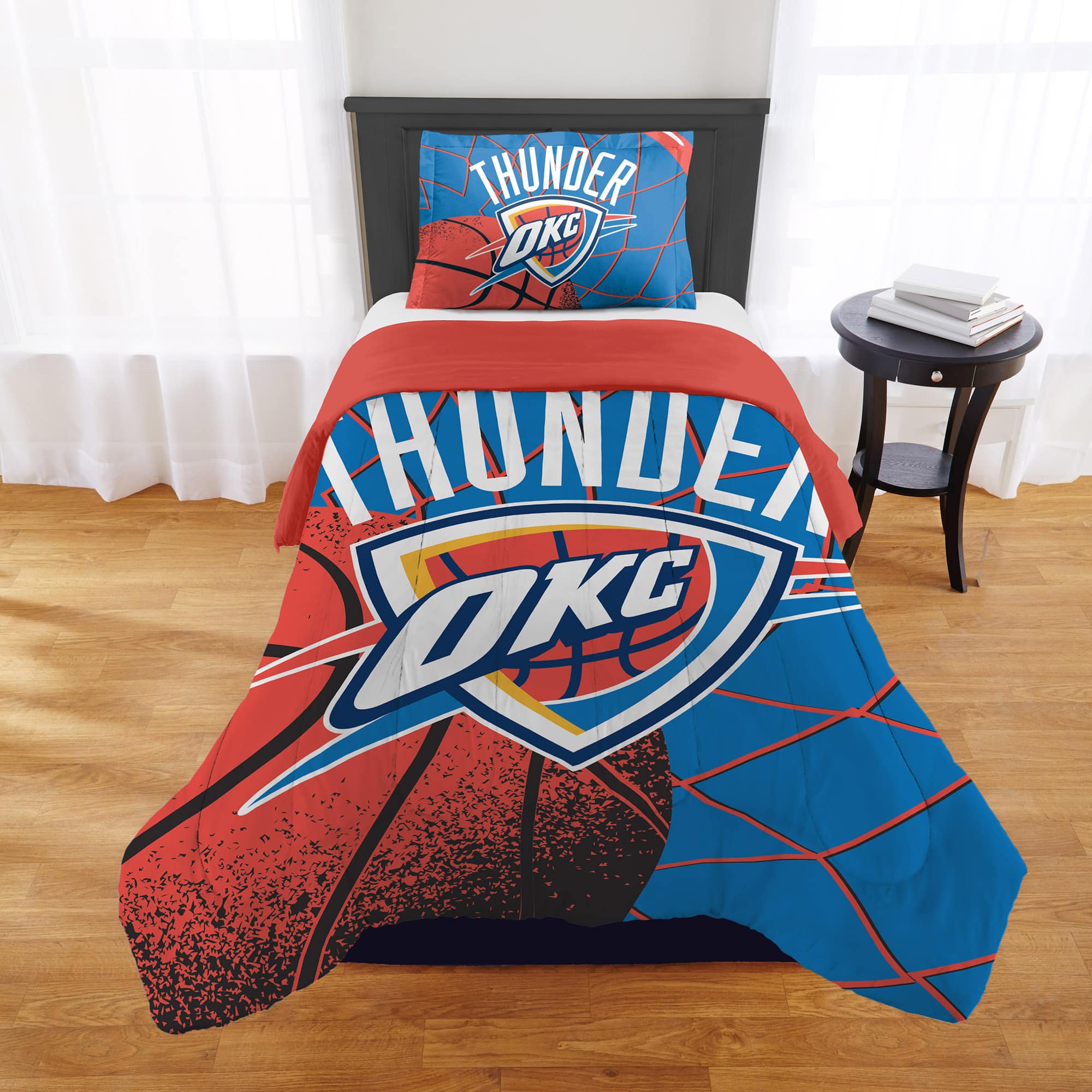 Sweet Home Collection - NBA Oklahoma City Thunder Comforter & Pillow Sham Set- Twin/Twin XL - Multicolored
