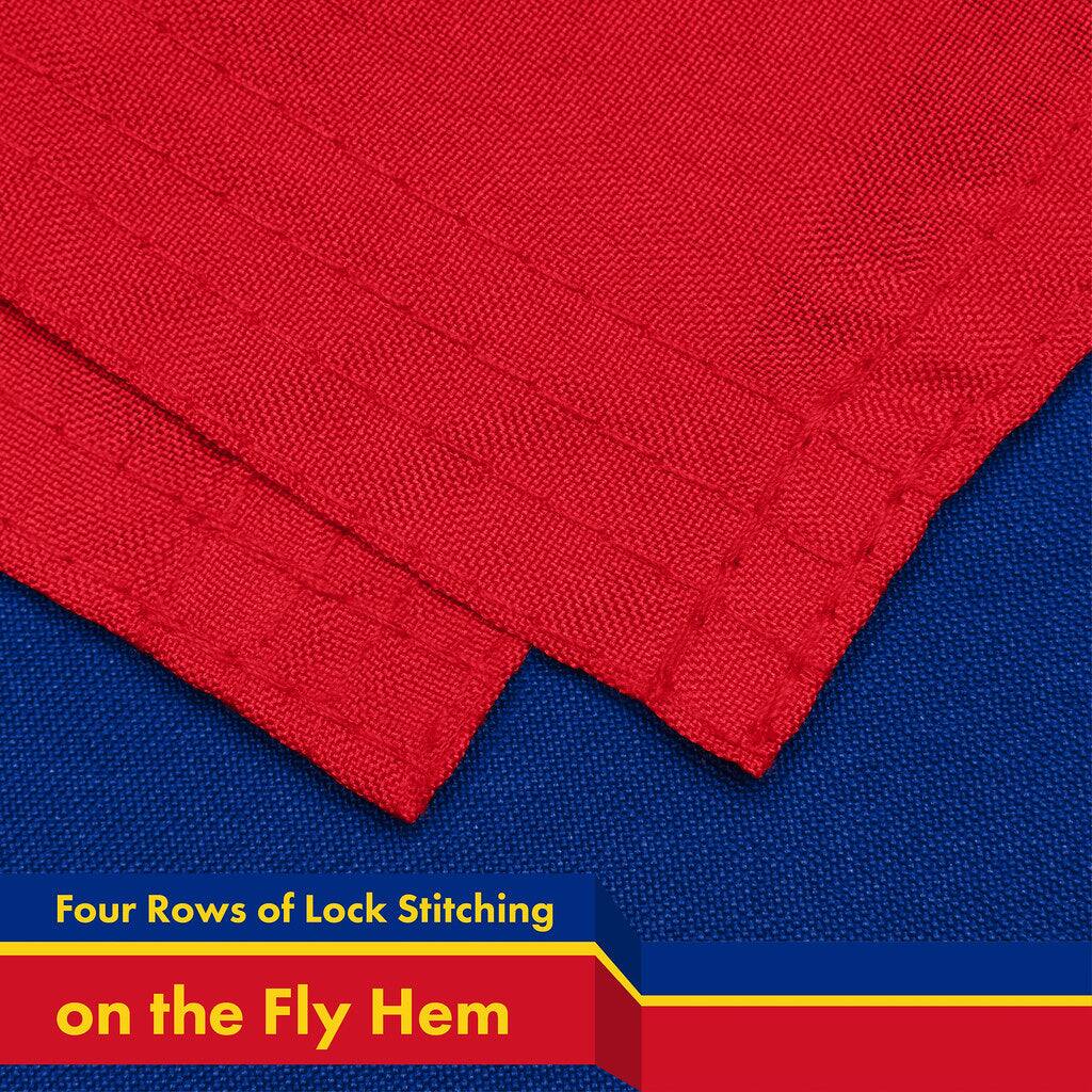 Four Rows of Lock Stitching on the Fly Hem