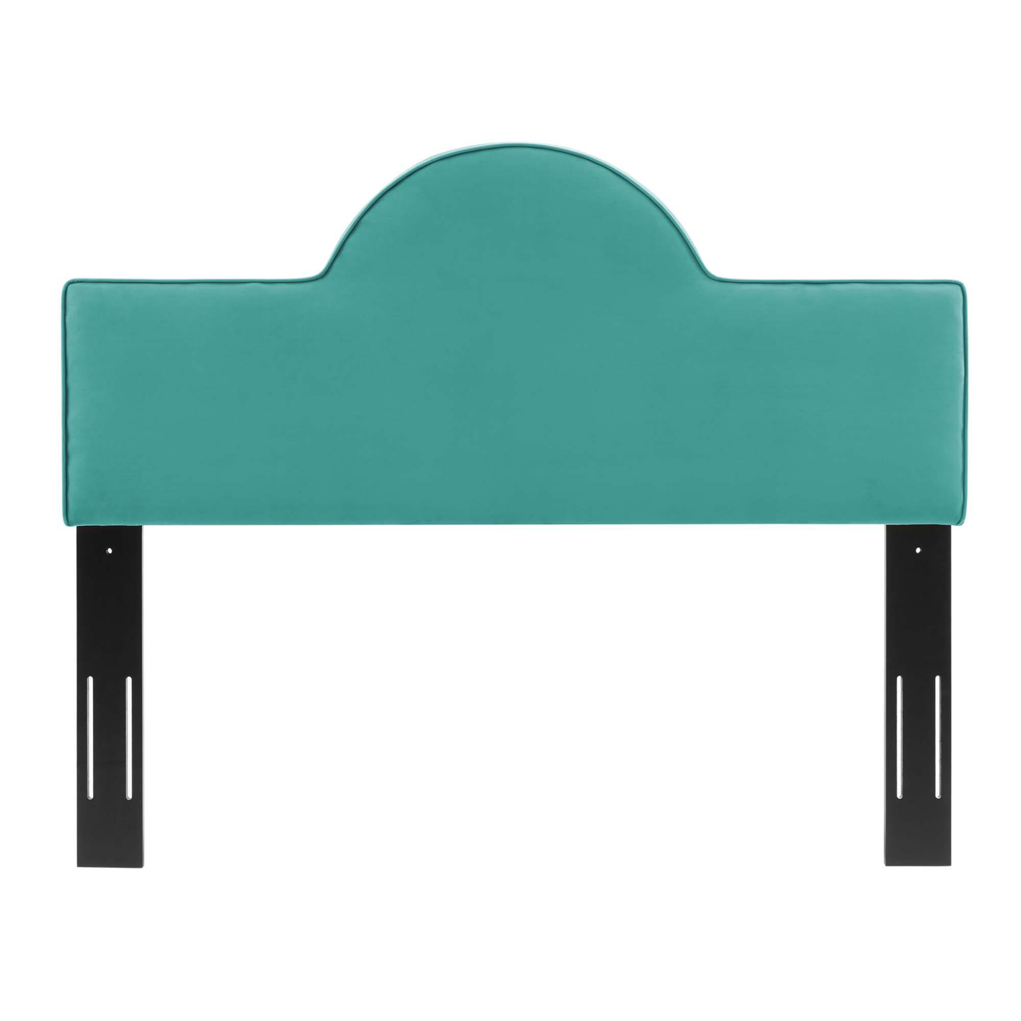 Angle. Modway - Dawn Performance Velvet King/California King Headboard by Modway - Teal.