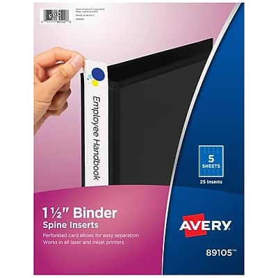 Avery Binder Spine Insert, 1.5