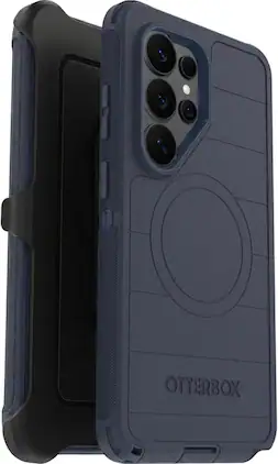 OtterBox - Galaxy S26 Ultra (Only) - Defender Series Case with Magnets - Holster Clip Included - Rugged & Durable - Blue Sentiment