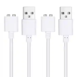 Unique Bargains - Magnetic USB DC Charger Cable, 5mm, 2.6ft, USB, Smart Protect, Single Polarity, 2pcs - for Toys - White