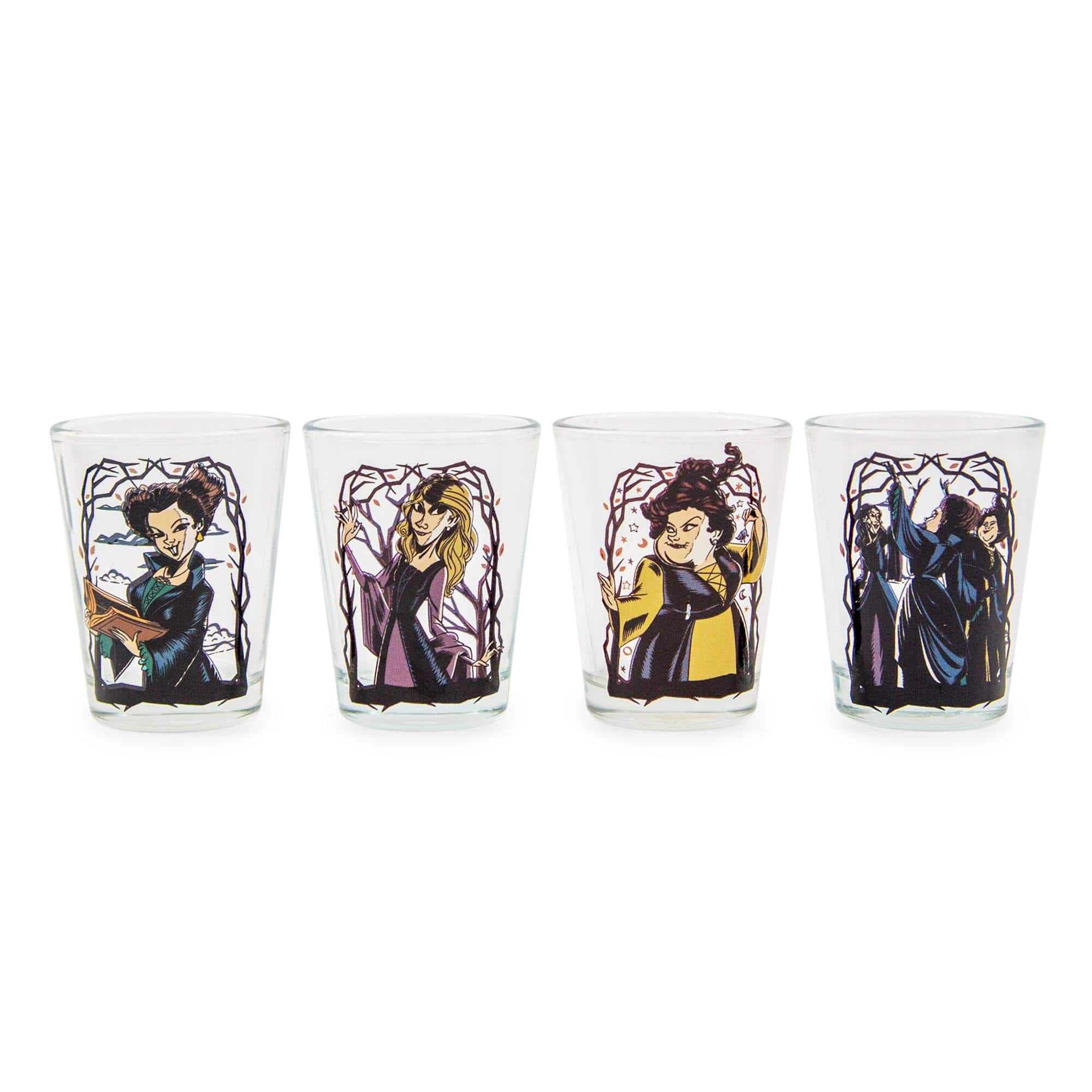 Silver Buffalo - Disney Hocus Pocus Sanderson Sisters Portraits 2-Ounce Shot Glasses | Set of 4 - Black price history on PriceWatchPro