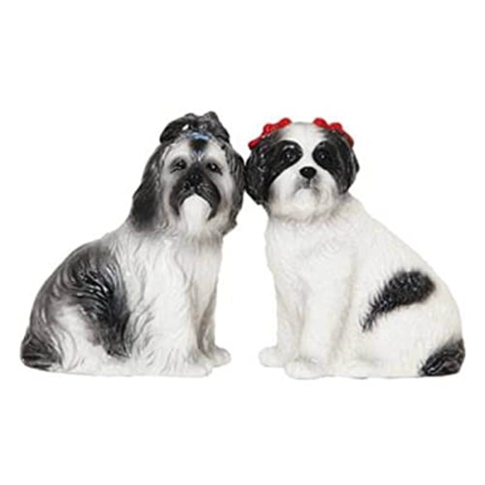 Front. Pacific Trading - Cute Shih Tzu Puppies Ceramic Magnetic Salt Pepper Shakers Home Kitchen Decor - Multicolor.