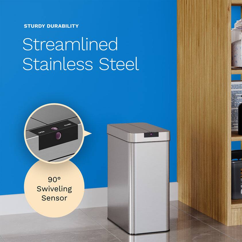 STURDY DURABILITY Streamlined Stainless Steel - 90° Swiveling Sensor