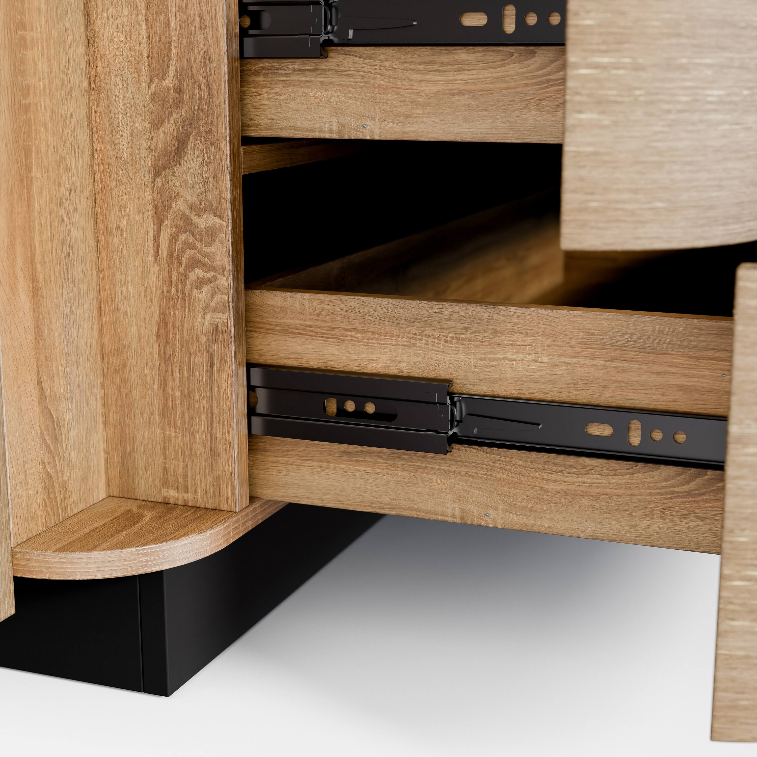 Alt View 4. Homsee - Homsee Modern Makeup Vanity Table with Drawers, Waterproof Top, Smooth Slides & Rounded Corners for Bedroom - Wooden.