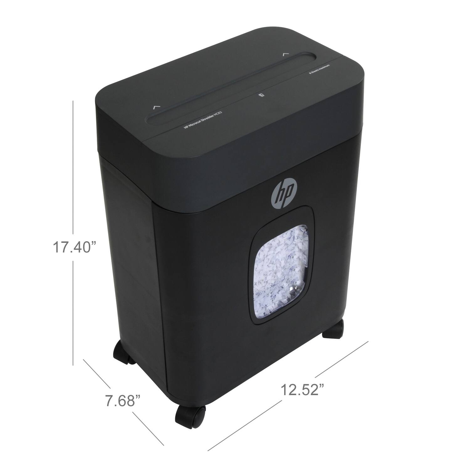 Alt View 24. HP - 8 Sheet Microcut Paper Shredder.