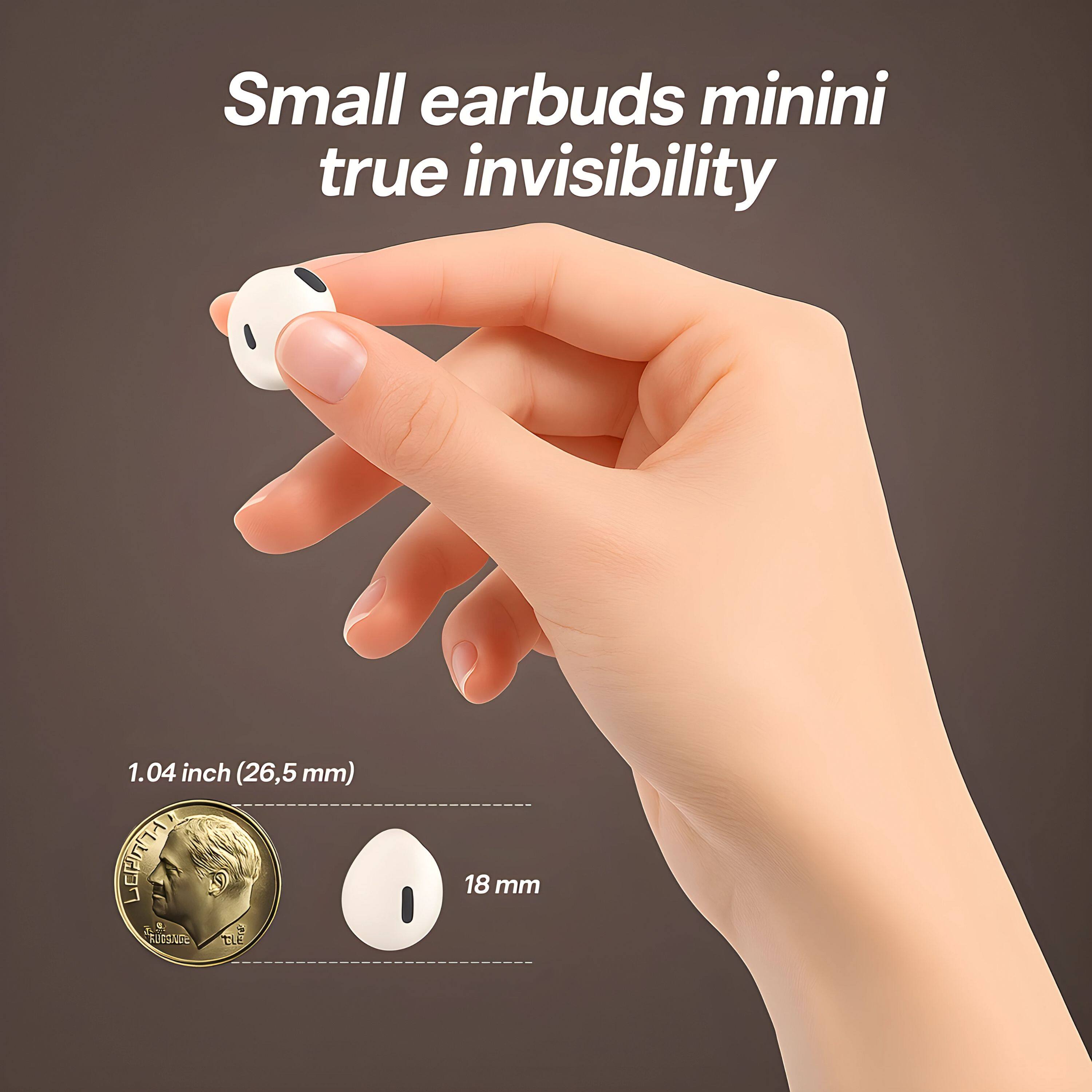 Small earbuds minini true invisibility

1.04 inch (26.5 mm)

18 mm