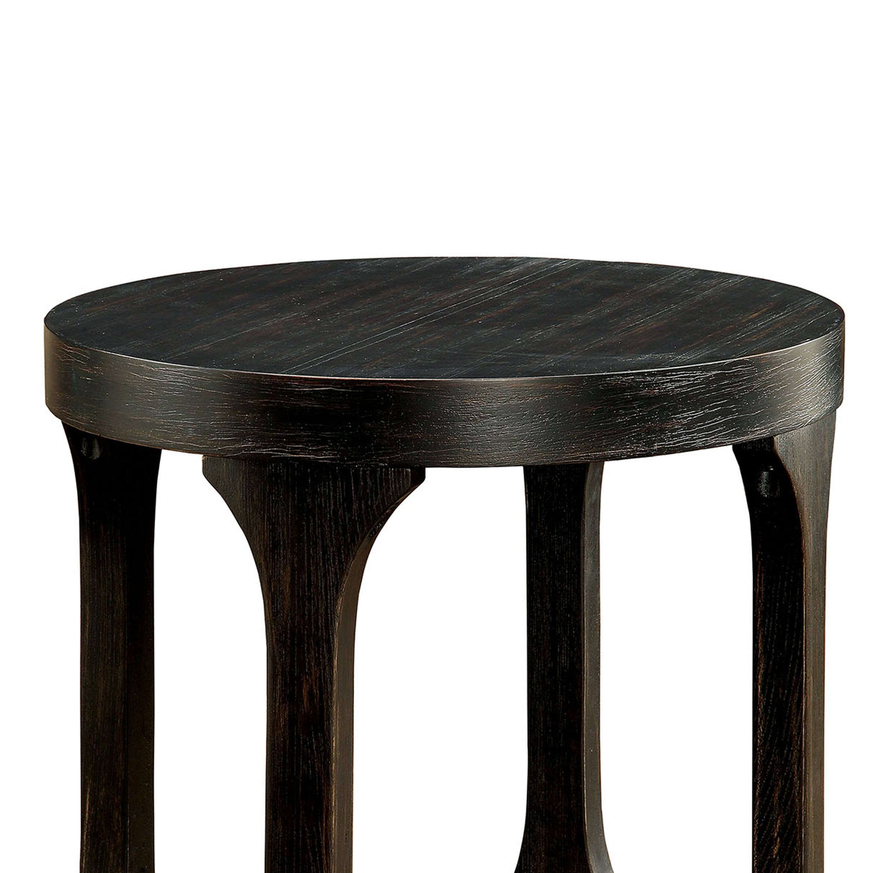 Alt View 2. Manhattan Lane - Carrie Transitional End Table, Antique Black - Antique Black.