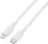 Front. Best Buy essentials™ - 4’ Lightning to USB-C Braided Charge-and-Sync Cable - White.