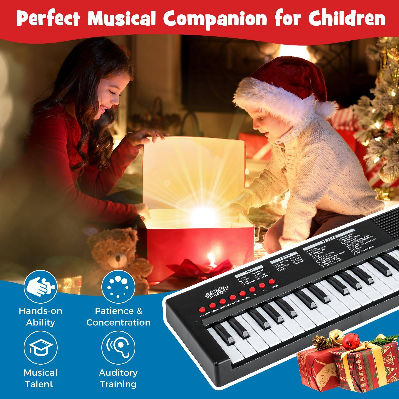 Perfect Musical Companion for Children

- Hands-on Ability
- Patience & Concentration
- Musical Talent
- Auditory Training