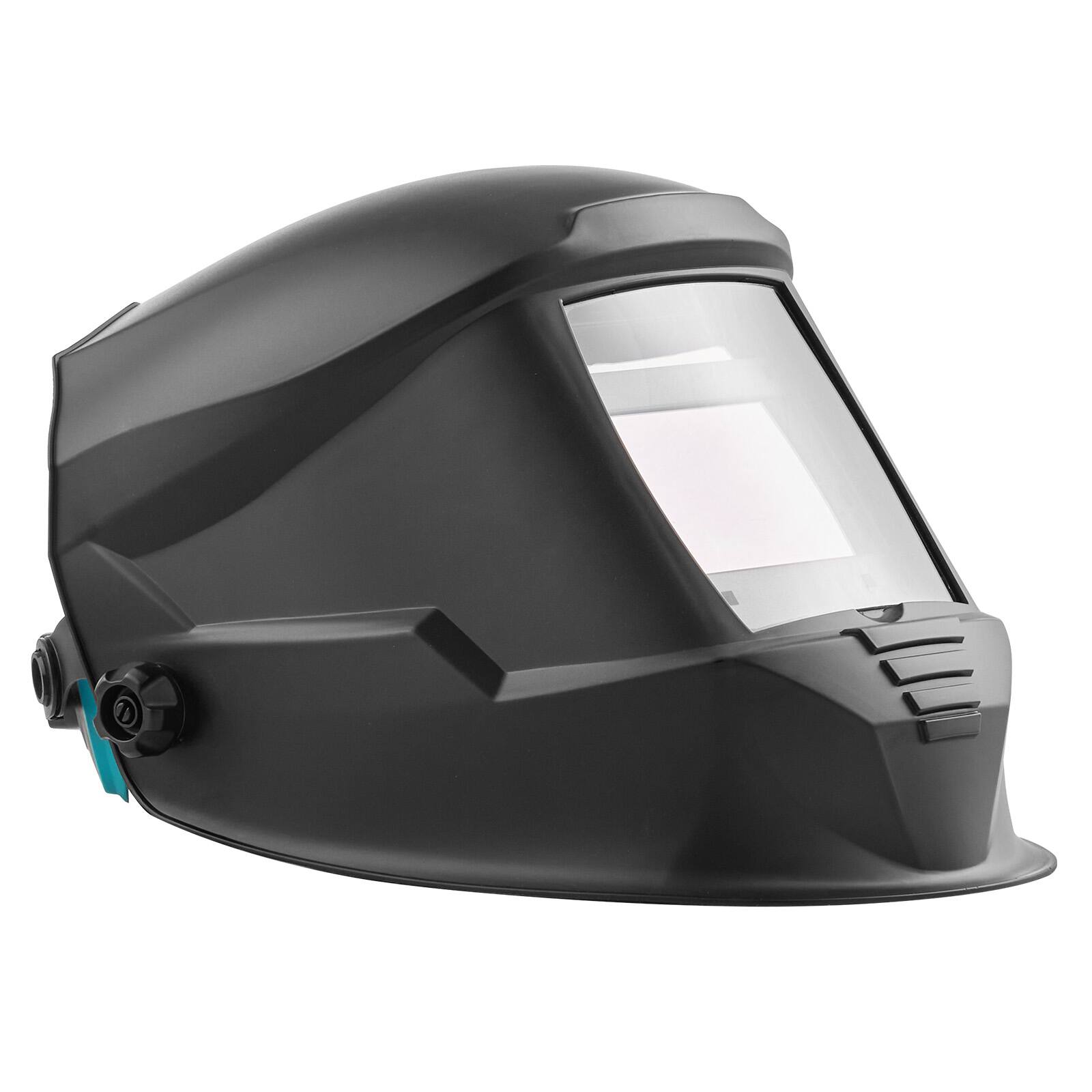 Alt View 5. VEVOR - Welding Helmet Auto Darkening, 3.94" x 2.34" True Color Welding Hood, Solar-Powered Welder Mask with 4 Arc Sensors - Black.
