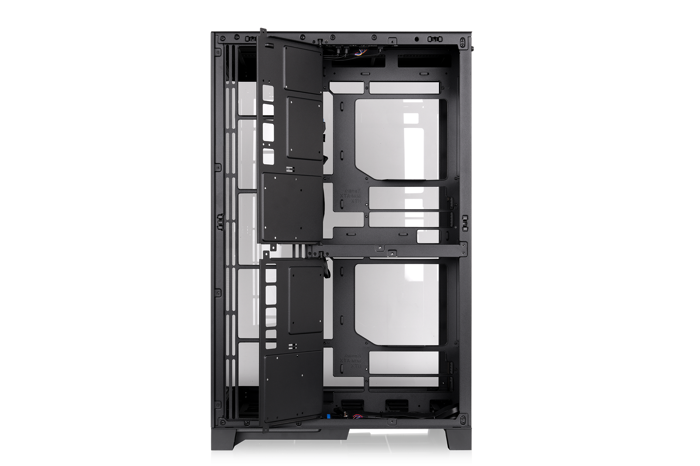 Alt View 1. Thermaltake - CAPO X, Dual System Chassis, mATX/mITX, Curved TG - Black.