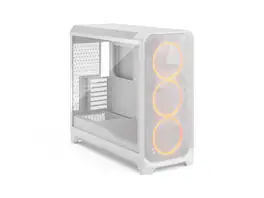 Fractal Design - Meshify 3 XL RGB E-ATX Full Tower PC Case - White Chassis with Clear TG Side Panel - White