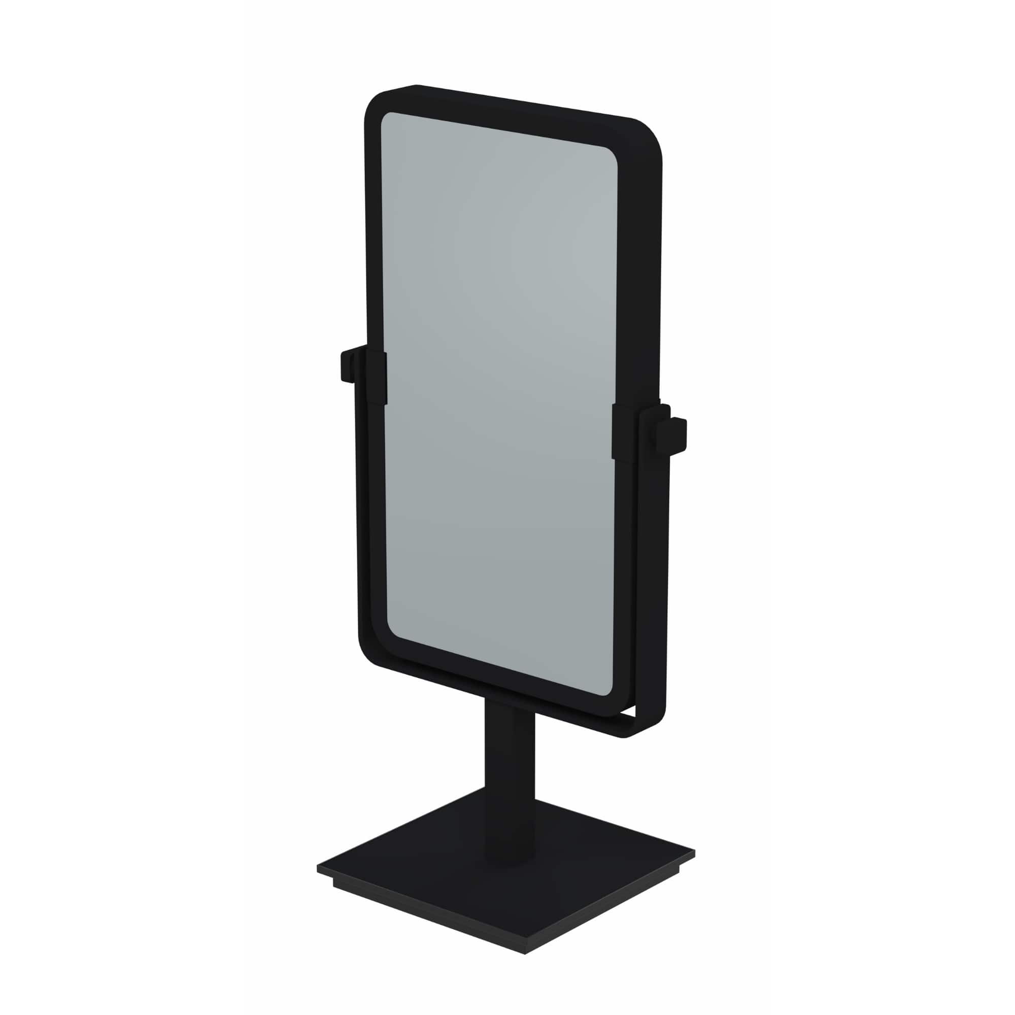 Aptations - Rectangular Standing Mirror (10" x 6") - 1X & 3X Magnification - Matte Black