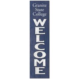 Jardine - Granite State College 12" x 48" Outdoor Leaner Welcome Sign - Navy