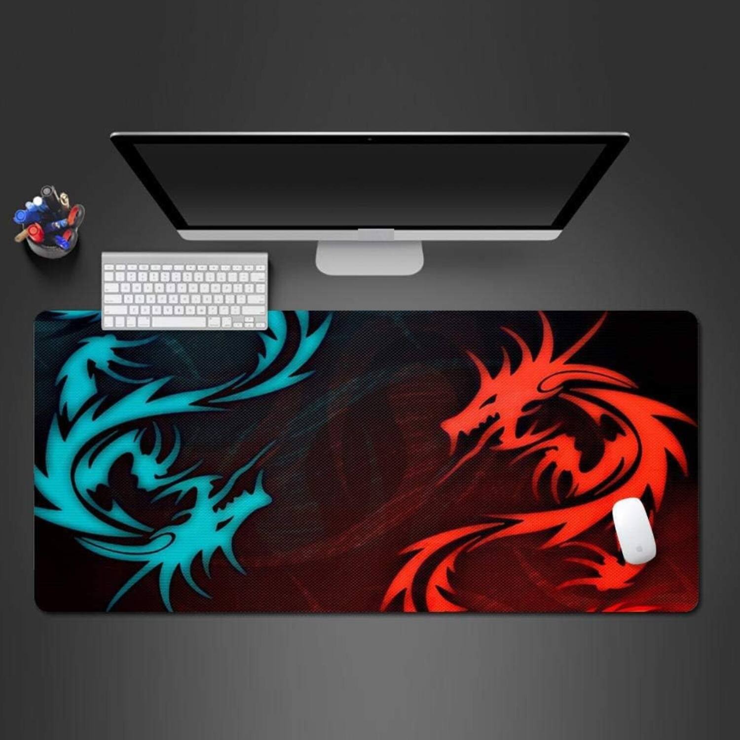 Left. Stock Preferred - Dragon Extended Gaming Mouse Pad - Multicolor.