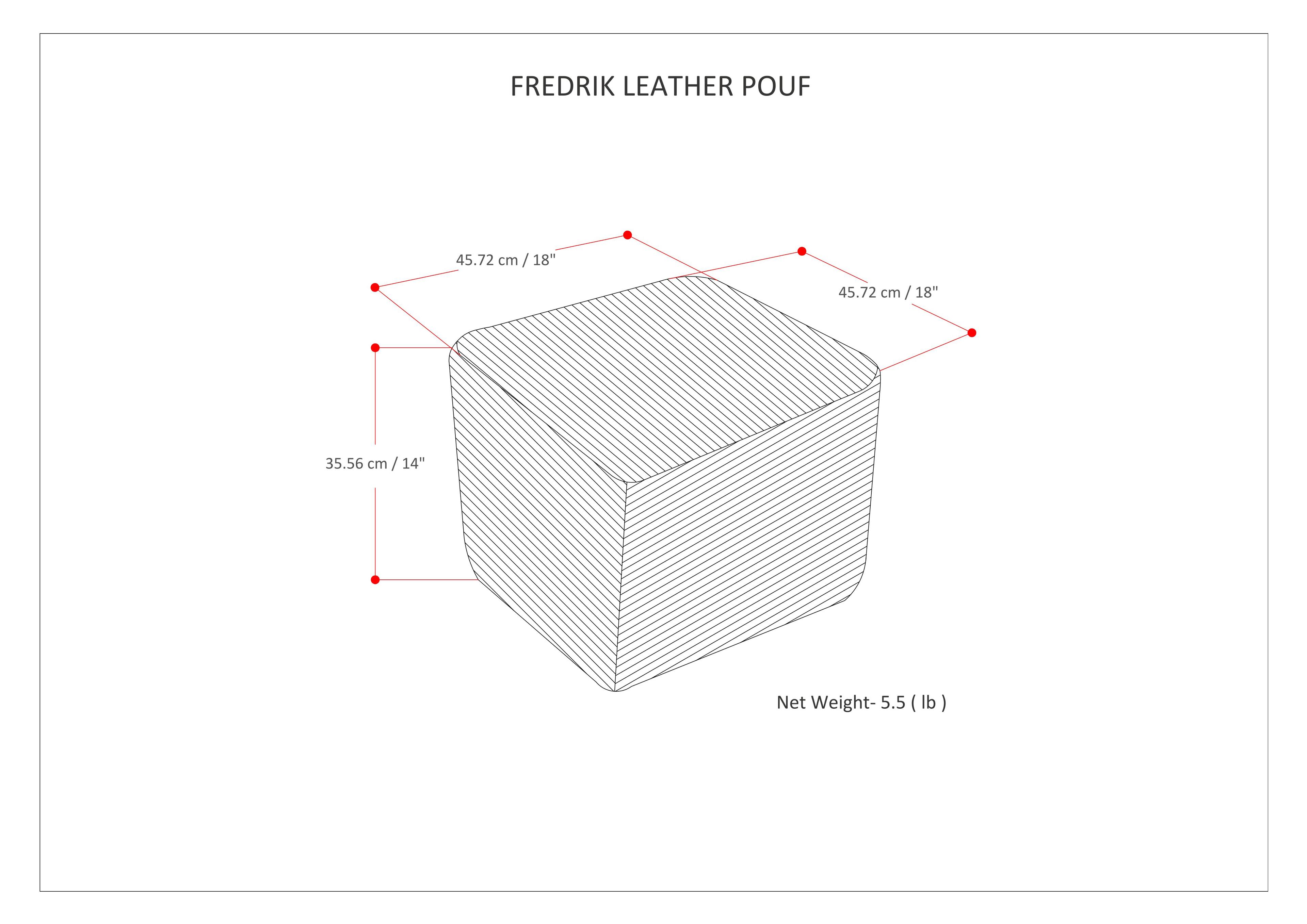 Alt View 15. Simpli Home - Fredrik Square Pouf - Dark Blue.