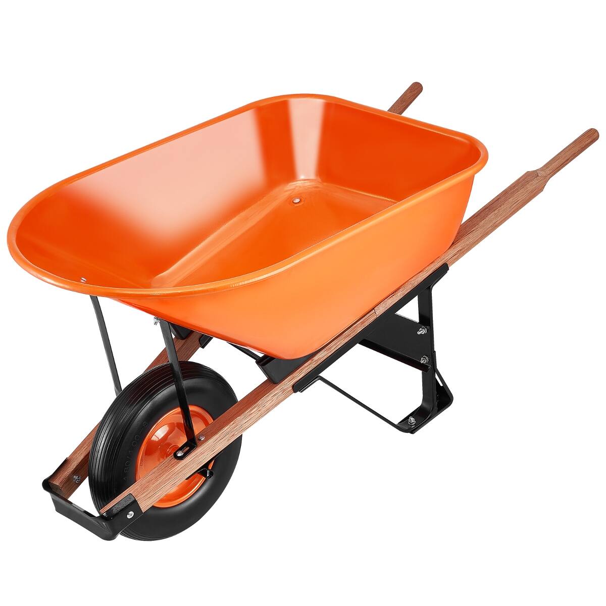 Alt View 7. Loheer - Loheer 6 cu ft wheelbarrow cart 330 lbs capacity garden dump cart with 16 inch solid foam tire.