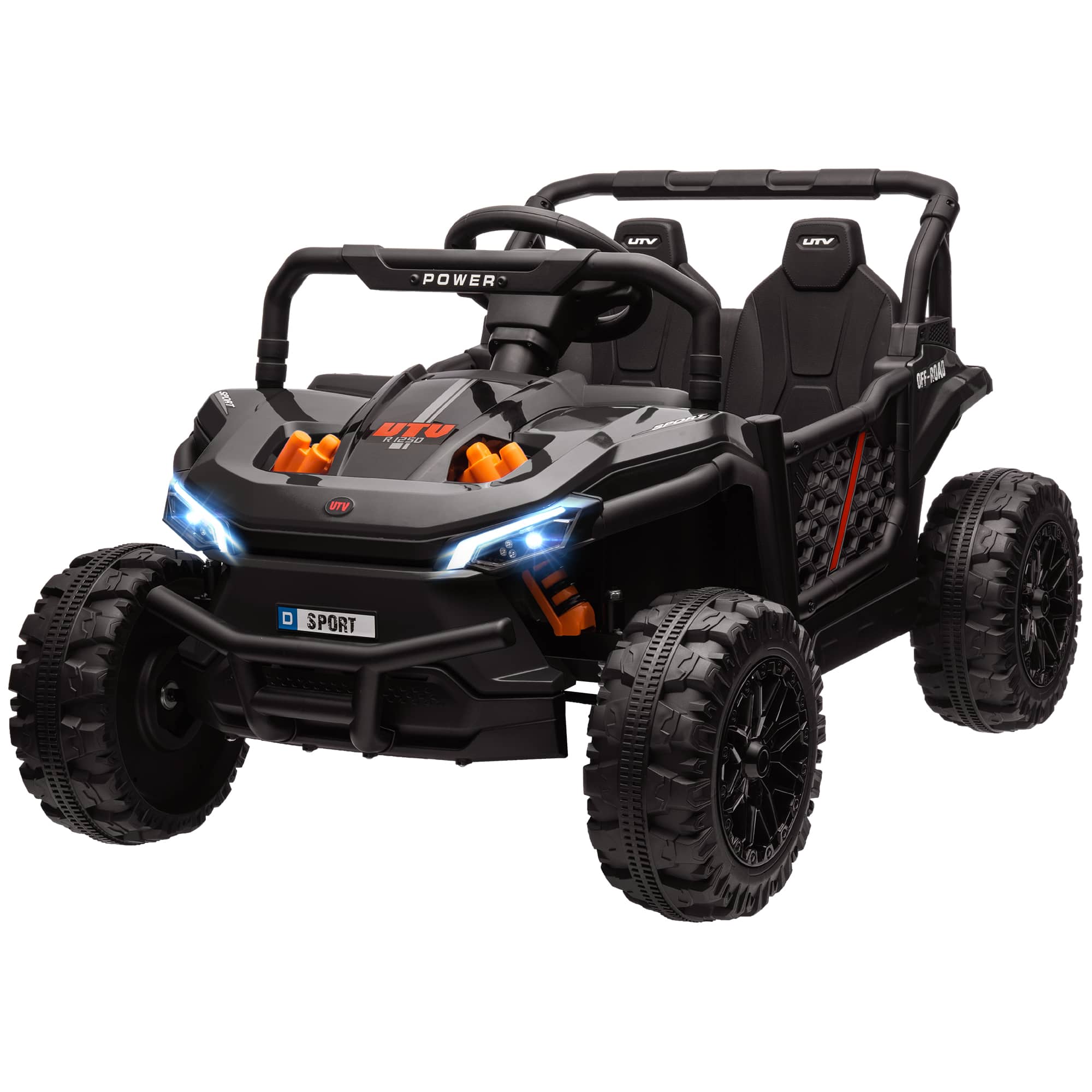 HONGGE - Kids 12V Electric Ride On Car with Dual Motors Parent Remote Control and Suspension for Ages 3 to 6